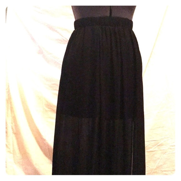 Forever 21 Dresses & Skirts - Black sheer skirt with mini under